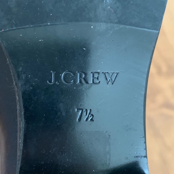 J. Crew | Black leather knee high boots w/ zippers - Picture 7 of 9